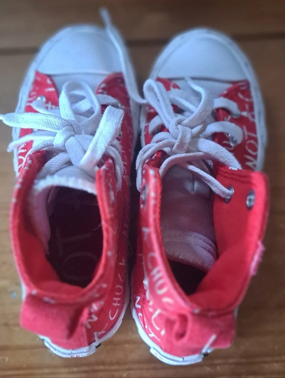 Converse UNT1TL3D Sneakers Kids Size 12 Red Canvas Not a Chuck Graphic A05338F